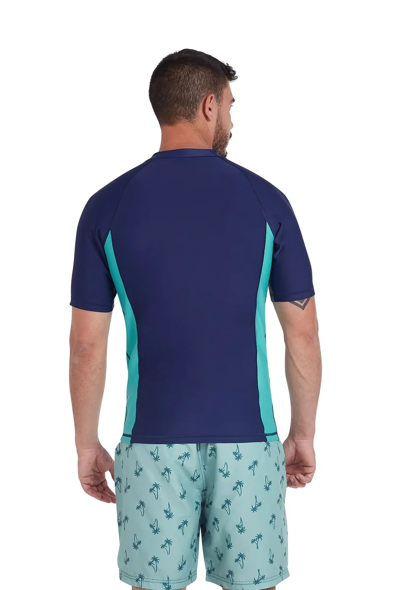 COEGA SUNWEAR  COEGA  Mens Mens Rashguard Short Sleeve - Navy Spring Palms for Men | Best Price UAE